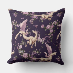 Lilacs, Rozen en White Dragons Pillow Kussen