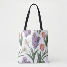 Lilacs Tulips Lelies Shopping Errand Canvas tas