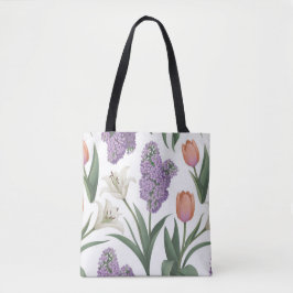 Lilacs Tulips Lelies Shopping Errand Canvas tas