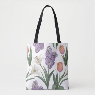 Lilacs Tulips Lelies Shopping Errand Canvas tas
