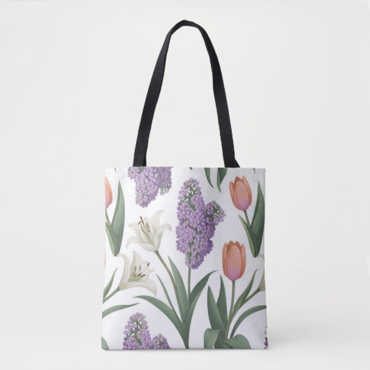 Lilacs Tulips Lilies Shopping Errand Sac fourre-to (Devant)