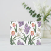 Lilacs Tulips Lys Motif Fleur Carte postale (Debout devant)
