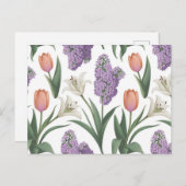 Lilacs Tulips Lys Motif Fleur Carte postale (Devant / Derrière)