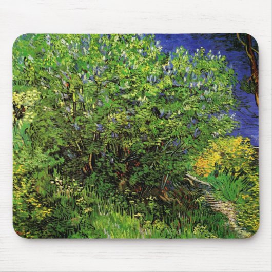Lilacs van Vincent van Gogh,  Garden Flowers Muismat (Voorkant)