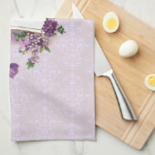 Lilacs vintage Serviette de cuisine personnalisée (Quart Plié)