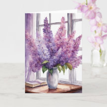Lilacs voor haar verjaardag Waterverf
