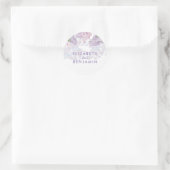 Lilacs Waterverf Floral Elegant Bruiloft Ronde Sticker (Tas)