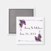 Lilacs Wedding Favor Magnet Magneet (Voorkant / Achterkant)