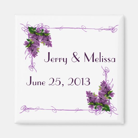 Lilacs Wedding Favor Magnet Magneet (Voorkant)
