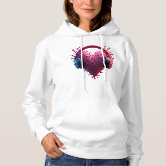Lilanes Herz mit Kopfhörern Hoodie