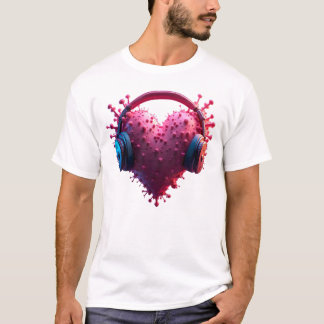 Lilanes Herz mit Kopfhörern T-shirt