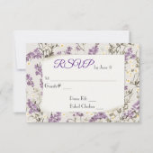 Lilas de Mariage RSVP (Devant)