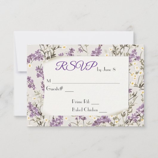 Lilas de Mariage RSVP (Devant)