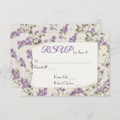 Lilas de Mariage RSVP (Devant / Derrière)