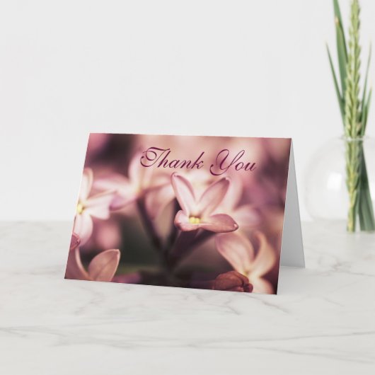 Lilas de Merci de carte de voeux d'attention (Devant)