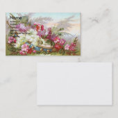 Lilas et carte commerciale victorienne de tambour (Devant / Derrière)