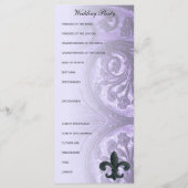 lilas "fer fleur de lis" PROGRAMME DE MARIAGE (Dos)