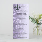 lilas "fer fleur de lis" PROGRAMME DE MARIAGE (Debout devant)