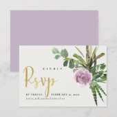 LILAS FLEUR DÉCOR CACTUS FEUILLAGE ACRÉLIAIRE RSVP (Devant / Derrière)