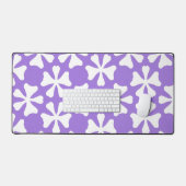Lilas violet et blanc motif floral géométrique (Clavier et souris)