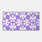 Lilas violet et blanc motif floral géométrique (Recto)