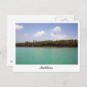 L'île aux Maldives Carte postale (Devant / Derrière)