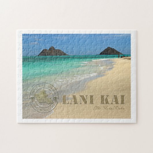 L'île de "Moks" du puzzle de carte postale d'Oahu (Horizontal)