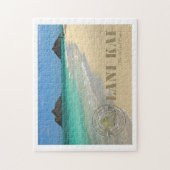 L'île de "Moks" du puzzle de carte postale d'Oahu (Vertical)