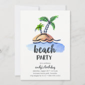 L'île déserte | Summer Beach Party Invitation (Devant)