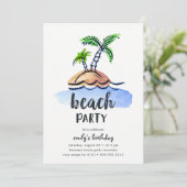 L'île déserte | Summer Beach Party Invitation (Debout devant)