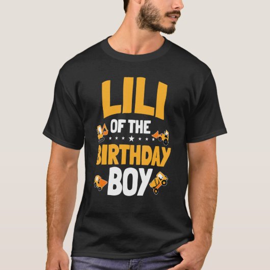 Lili Bro the Birthday Boy Construction Worker B T-shirt (Voorkant)