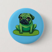 Lili Pug Ronde Button 5,7 Cm (Voorkant)