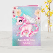 Lilibet 1er Anniversaire Cartes - Princesse Unicor (Fleur jaune)