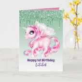 Lilibet 1re carte d'anniversaire - Princesse Unico (Fleur jaune)