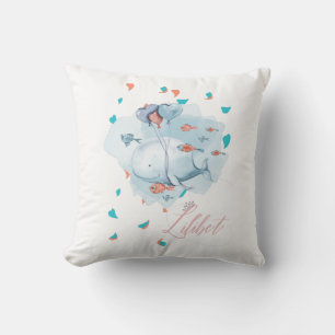 Lilibet genaamd Magical WHALE Gifts for Girls Kussen