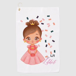 Lilibet genaamd Peach Princess Cadeaus voor Meisje Golfhanddoek