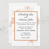 Liliers blancs en tigre Faire-part de mariage oran (Devant / Derrière)