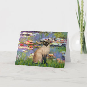 Lilies 2 - Seal Point Siamese kat Kaart