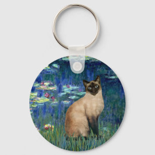 Lilies 5 - Slijppunt Siamese kat Sleutelhanger