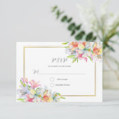 Lilies aquarelle fleurs mariage rsvp (Debout devant)