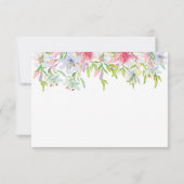 Lilies aquarelle fleurs mariage rsvp (Dos)