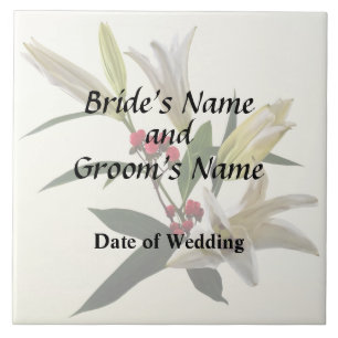 Lilies en Berries Wedding Supplies Tegeltje