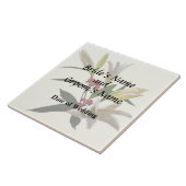 Lilies en Berries Wedding Supplies Tegeltje (Zijkant)