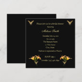 Lilies en Butterflies bridal doucheuitnodiging Kaart (Voorkant / Achterkant)