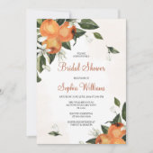 Lilies en Oranje Floral Bridal Shower Kaart (Voorkant)