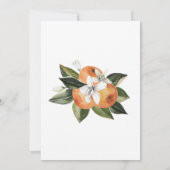 Lilies en Oranje Floral, eerste Heilige Communie Kaart (Achterkant)