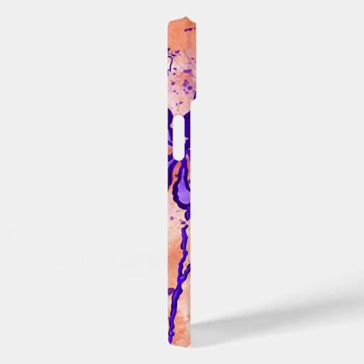 Lilies encrées Ciel tropical iPhone 14 Coque (Verso / Droite)