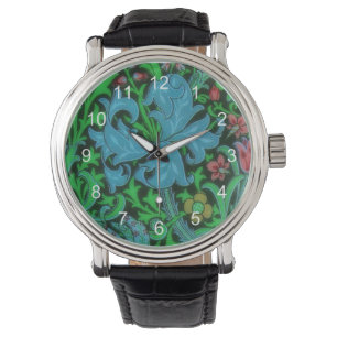 Lilies  Floral Pattern Horloge