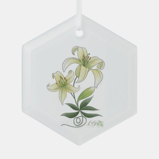 Lilies Glas Ornament (Voorkant)