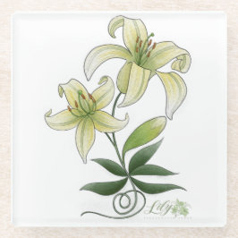 Lilies Glazen Onderzetter